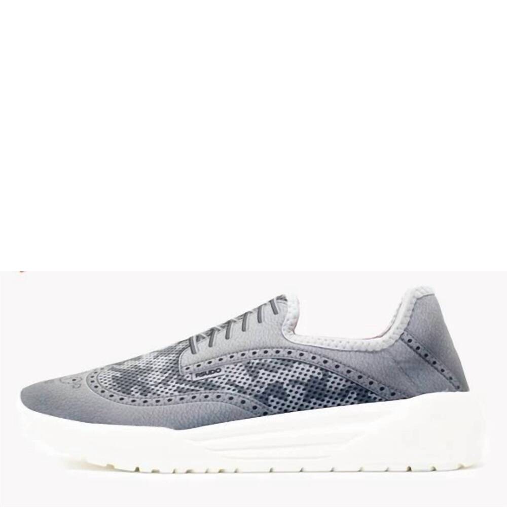 NEW PSUDO men's wingtip shoe in grey camo